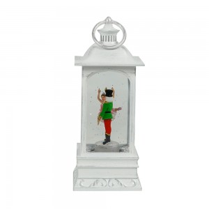 MELODY Noel nutcracker ballet scene glitter swirling LED water spinning Christmas Lantern Snow Globe