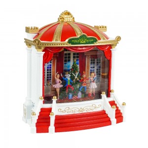 MELODY Nutcracker Ballet Musical Theater LED glitter swirling Spinning Water Lantern snow globe Christmas decor