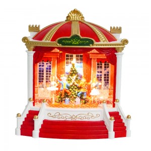 MELODY Nutcracker Ballet Musical Theater LED glitter swirling Spinning Water Lantern snow globe Christmas decor