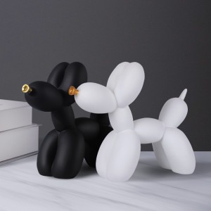 Wholesale Art Multiple color Balloon Imbwa Imba Decor Resin Animal Statue Tsika Imbwa Figurines Desktop Decoration