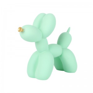 Engros kunst Flere farver Ballon Hund Home Decor Harpiks Dyre Statue Brugerdefinerede Hunde Figurer Desktop Dekoration