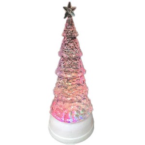 Décoration d'intérieur joyeuse colorée, arbre de noël en cristal éclairé par led en acrylique