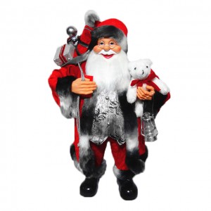 Osunwon Keresimesi titunse ebun noel 60 cm Iduro Santa Claus Doll pẹlu Asọ asọ