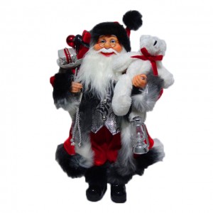 Osunwon Keresimesi titunse ebun noel 60 cm Iduro Santa Claus Doll pẹlu Asọ asọ