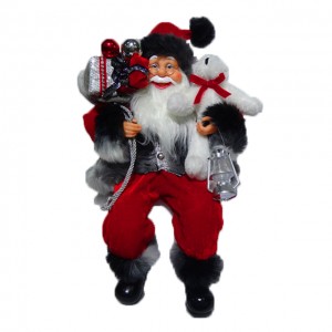 Osunwon Keresimesi titunse ebun noel 60 cm Iduro Santa Claus Doll pẹlu Asọ asọ