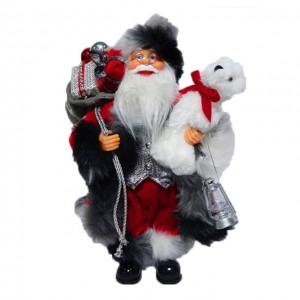 Osunwon Keresimesi titunse ebun noel 60 cm Iduro Santa Claus Doll pẹlu Asọ asọ