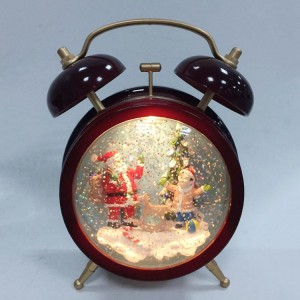 Merry Christmas plastic plastic Water filled Led daily spinning Clock home decor