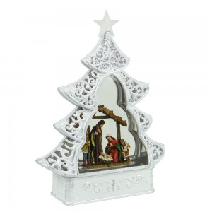 MELODY hars nativity scene Swirling Glitter LED krystbeam wetter Lantern Christmas snie globe