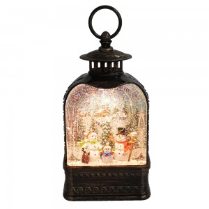 Antik Noel Xmas Schnéimännchen Duerf Szen Led Glitter Indoor Tabletop Waasser spannen Lantern Schnéi Globus Chrëschtdekor