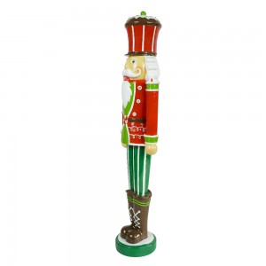 Teuga fa'atausaga o le Xmas Medium size Polyresin Nutcracker ma le moli ta'ita'i