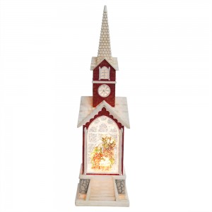 MELODY LED resin nativity scene Swirling Glitter Church lantern ທາງສາສະຫນາ Christmas snow globe Decoration