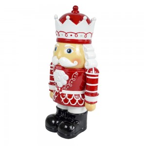 Melody osunwon Alabọde iwọn Polyresin nutcracker titunse pẹlu ina LED