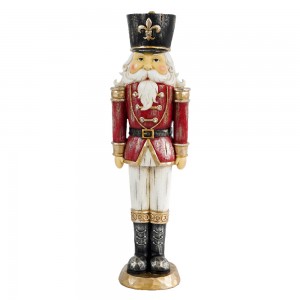 Cyfanwerthu Nadolig awyr agored & dan do addurn Polyresin Nutcracker gyda golau dan arweiniad