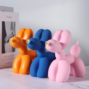 Wholesale Art Multiple colors Balloon Dog Home Decor Resin Animal Statue Custom Dogs Figurines Desktop Decoration