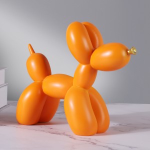 Firotanê Hunerî Pir reng Balloon Dog Decor Mal Resin Peykerê Heywanan Kuçikên Xwestî Figurine Desktop Decoration