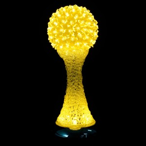 2023 Custom Home party decor artificial Led flower light flower ball crystal vase