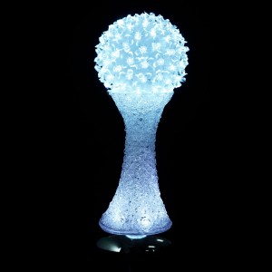 2023 Custom Home party decor artificial Led flower light flower ball crystal vase