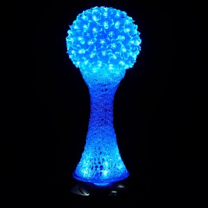 2023 Custom Home party decor artificial Led flower light flower ball crystal vase