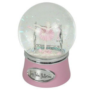 Wholesale OEM souvenir resin gift, polyresin water spinning ballet snow globe