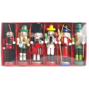 Wholesale Navidad China factory custom Indoor Tabletop and hanging Wooden Christmas Nutcracker set