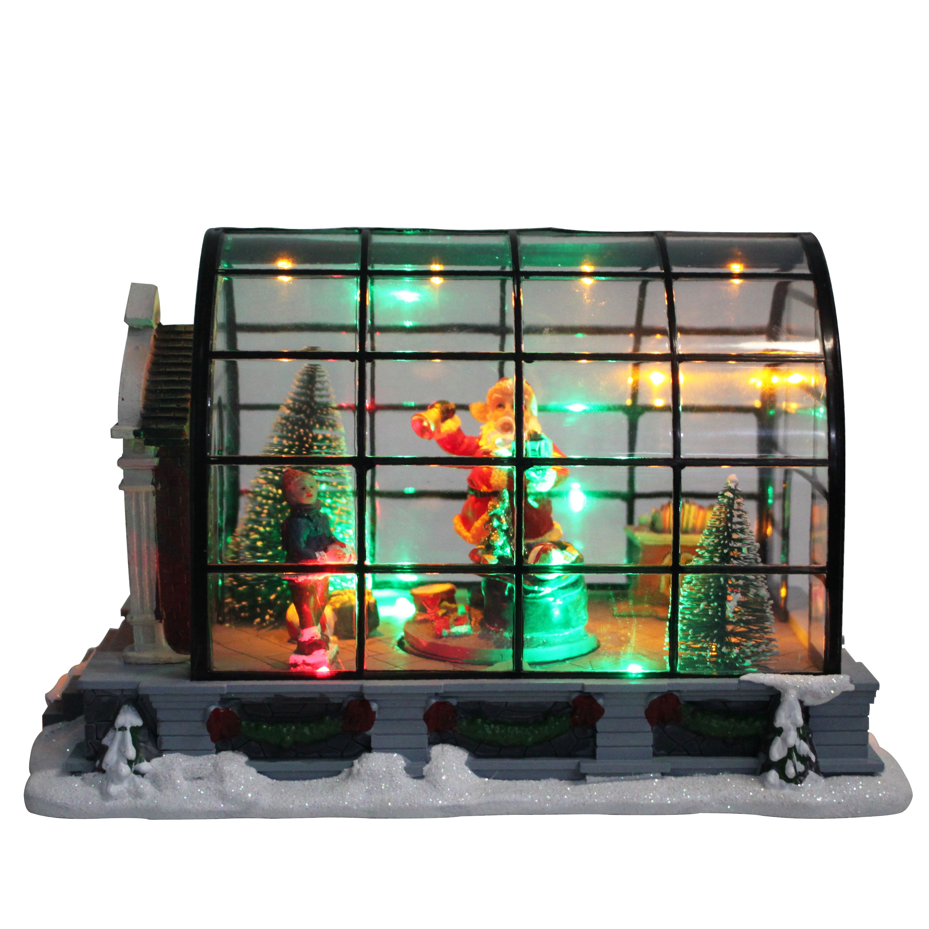 New Fashion Design for Solar Lighthouse For Garden - Indoor decor Battery Mult-Led lights up animated Santa New Arrives acrylic Christmas house box gift – Melody