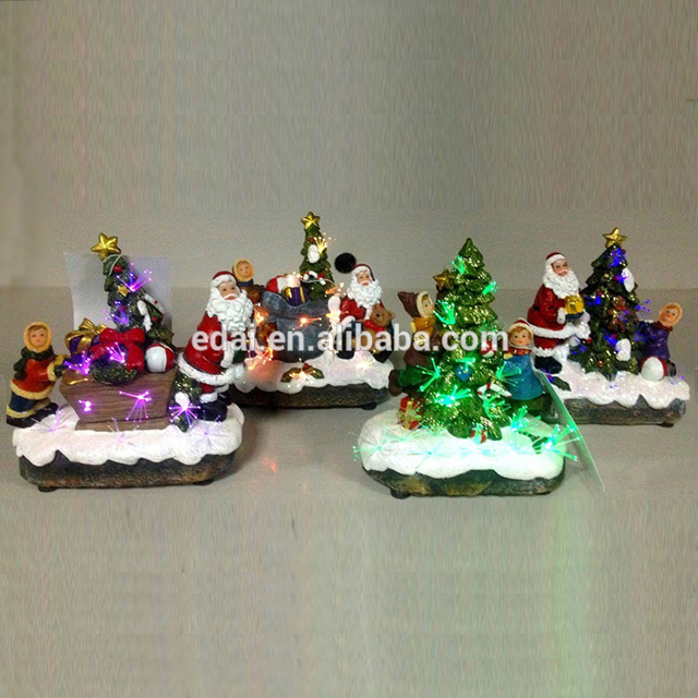 Best Price for Decorative Garden Lights - Funny design animated polyresin christmas winter scene with colorful LED – Melody