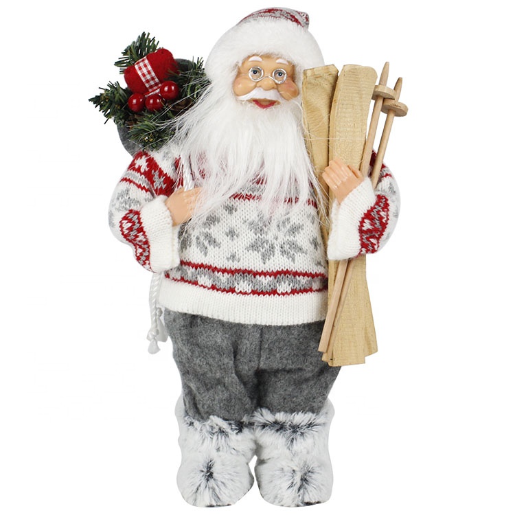 Chinese Professional Plush Santa Claus - Wholesale 2019 Custom noel Fabric figurine figure decor Christmas santa claus – Melody