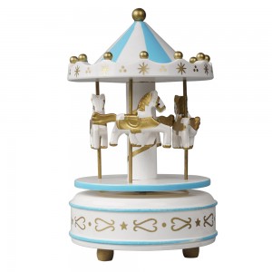 Wholesale noel Xmas Carrossel decorative rotating Christmas Merry go Carousel music box for kid gift