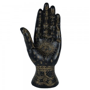 Isithombe esisha sokufika se-resin craft craft palmistry hand witchcraft esinemigqa nezimpawu