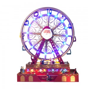 Wholesale noel ferris wheel led musical animated ferris wheel Christmas box music