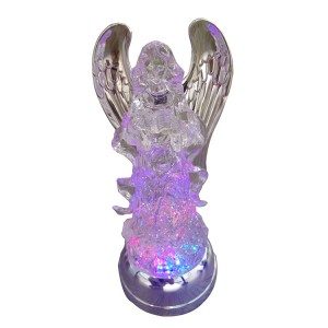 Keresimesi inu ile titunse Batiri Ṣiṣẹ dari akiriliki figurine Angel pẹlu ina