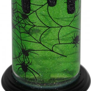 Party titunse Flameless Halloween Candle sókè Ṣiṣu Led didan omi Yiyi snowglobe