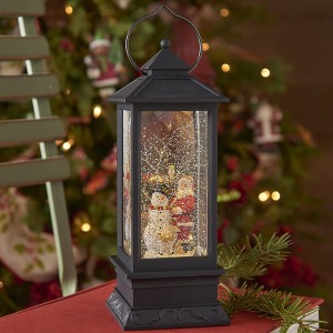 New arrive Led light up seasonal gift xmas gift glitter water spinning lantern Christmas snow globe for tabletop decor