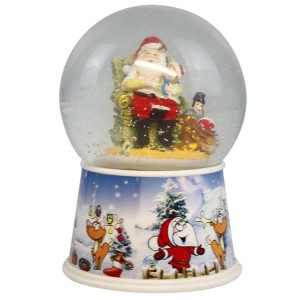 Neu eingetroffen: Weihnachtsmusik, Schneemann, Wasserschneekugel mit Acrylsockel