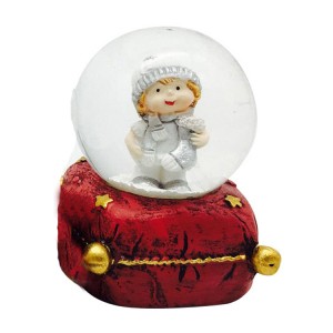 Red tiny resin Gift souvenir design Nativity Santa water globe