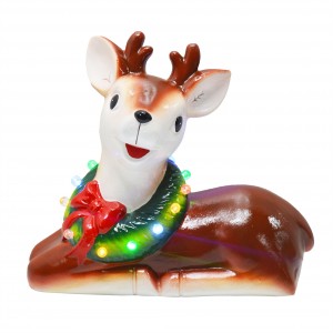 Wholesale Noel Led yowunikira Xmas Scene Khrisimasi reindeer chiboliboli CHRISTMAS DECORATION 2024