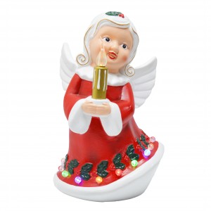 New arrive noel seasonal Led Christmas angel with candle