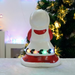 Le taunuu fou Led Christmas Mrs Santa Claus statue ma le Xmas moligao teuteuga Kerisimasi TEUTEUGA KERISIMASI 2024