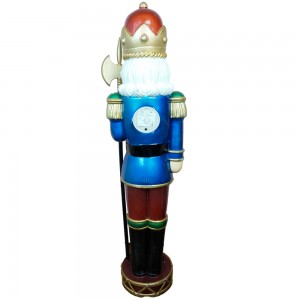 Dwal multi LED ta 'barra ta' daqs tal-ħajja tal-Milied suldat tal-Milied nutcracker dekorazzjoni