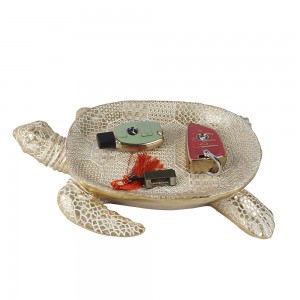 Wholesale resin statue sculpture Turtle Statue Art Tray storage ornaments Resin Animal Statue For Home Decoration