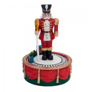 Wholesale Noel Led lighted Ski Xmas Scene& musical christmas nutcracker and train station