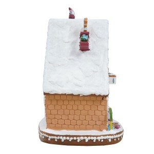 Wholesale Christmas village houses animated christmas lighting gifts 2024 decors gingerbread house with colorful LED lights