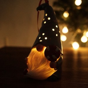 LED Christmas creative dwarf hanging Christmas tree decorations resin crafts gnome home hanging decorations