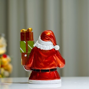 Wholesale Resin Santa Claus ornament with light resin crafts desktop ornaments CHRISTMAS DECORATION 2024