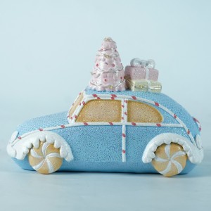 Wholesale Custom Resin Candy Gingerbread Car With LED Light Festival Party Supplies Ornaments Gifts