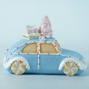 Wholesale Custom Resin Candy Gingerbread Car With LED Light Festival Party Supplies Ornaments Gifts