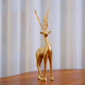 Uusi saapuva Resin Deer Joulu Poro Ornamentti Lahjat Joulupöytä Koriste