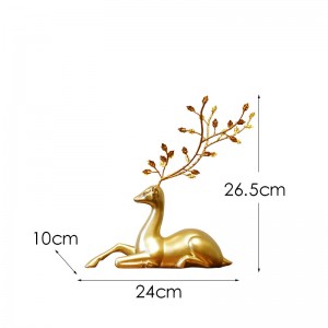 New Arrival Resin Rusa Natal Reindeer Ornament Gifts Natal Tabel Dekorasi