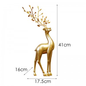 Arritja e re Resin Deer Ornament Krishtlindjesh Reindeer Dhurata Dekorimi i tryezës së Krishtlindjeve