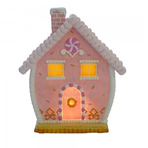 Resin LED House Kerisimasi fale falaoa gingerbread CHR...